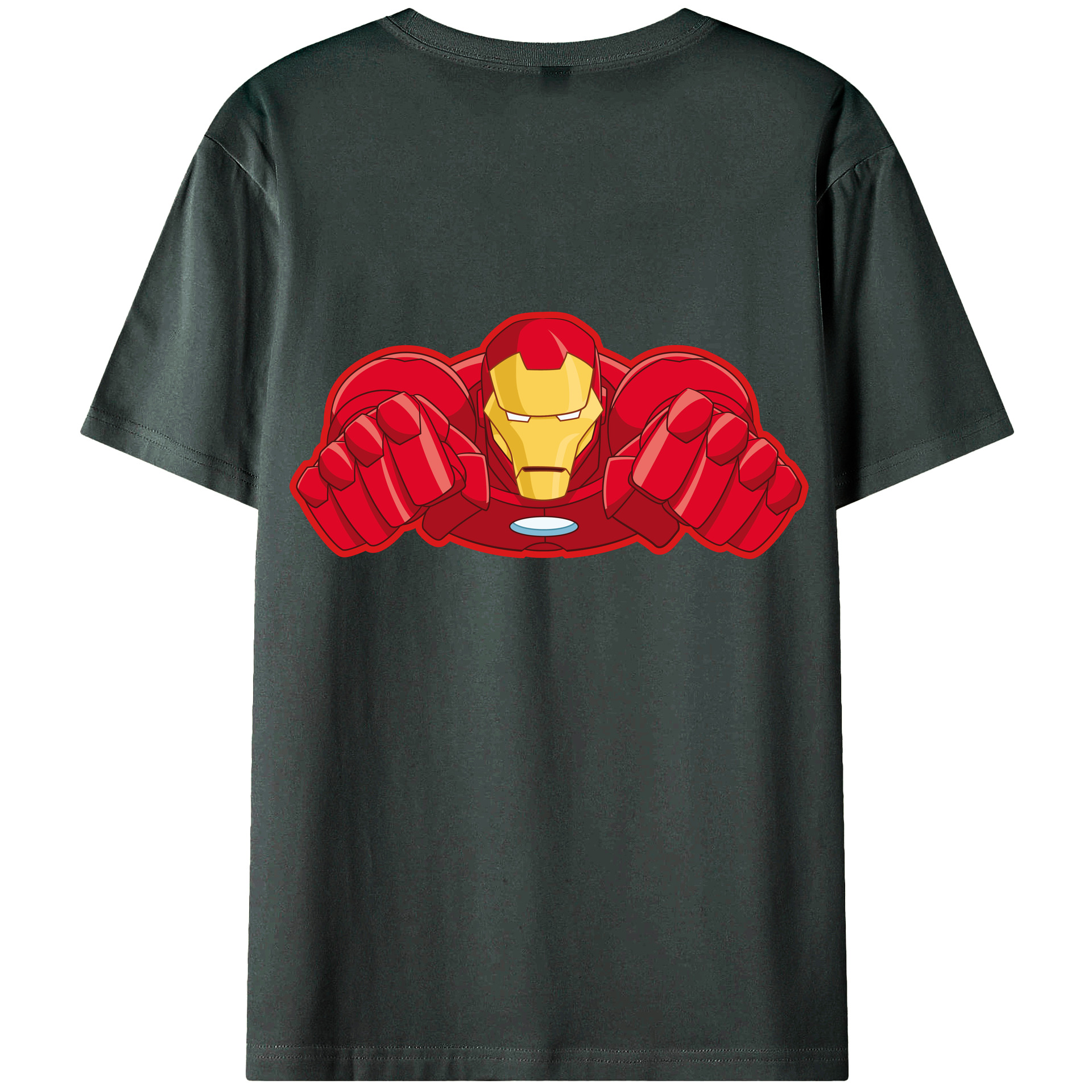 （画像用） アベンジャーズ The Avengers 綿100％ メンズ半袖Tシャツ（バックプリント） 通気性
